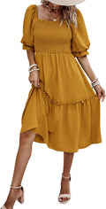 PRETTYGARDEN Women's Summer Casual Midi Dress - Flowy Boho Floral are