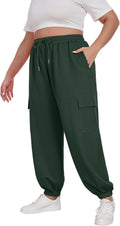 Plus Size Cargo Sweatpants for Women - Cozy Adjustable Joggers Women's