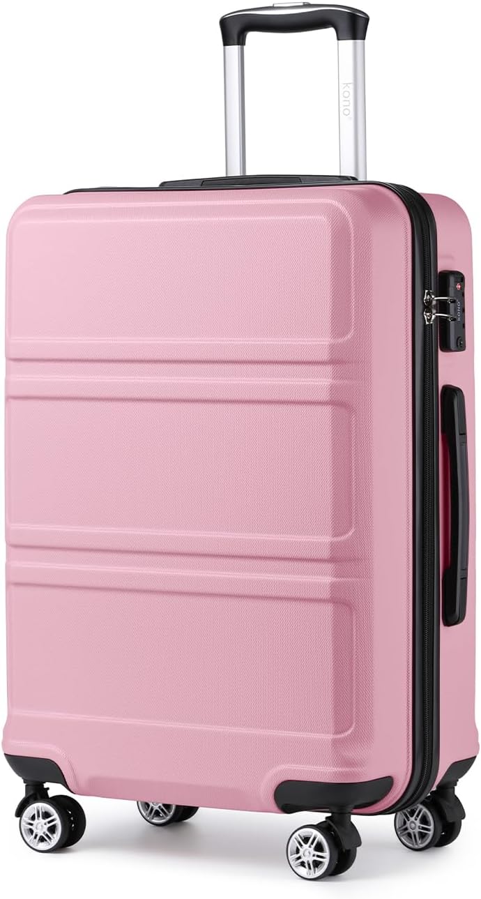 Kono 24 Inch Lightweight Hardside Luggage with Spinner Wheels