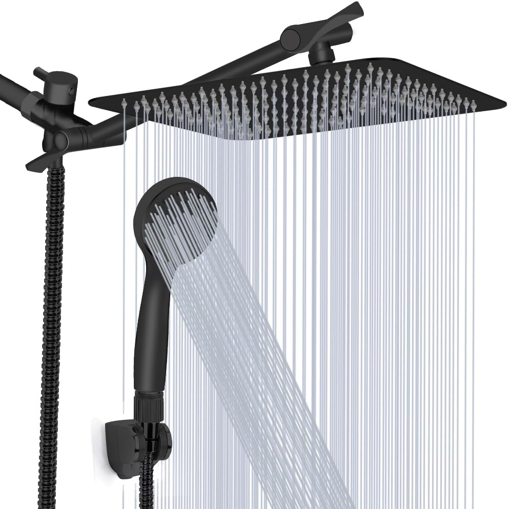 Kaqinu 8ft' High Pressure Rainfall Shower Head Combo for Luxury