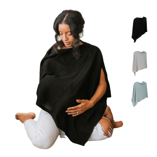 100% Cotton Nursing Cover Up - Versatile Breastfeeding Shawl