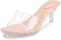 Clear Heels for Women Little Platform Silver Black - Perfect Height 2
