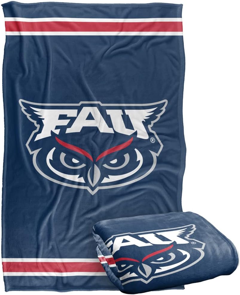 FLORIDA ATLANTIC UNIVERSITY OWLS Silky Touch Throw Blanket