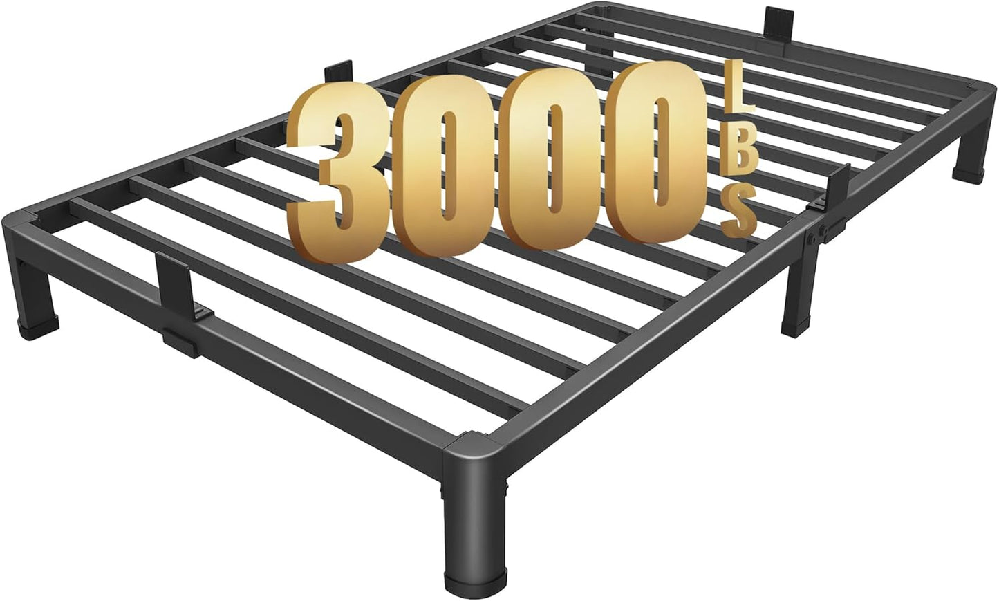 MAF 4 Inch Twin Metal Platform Bed Frame for Heavy Duty Support