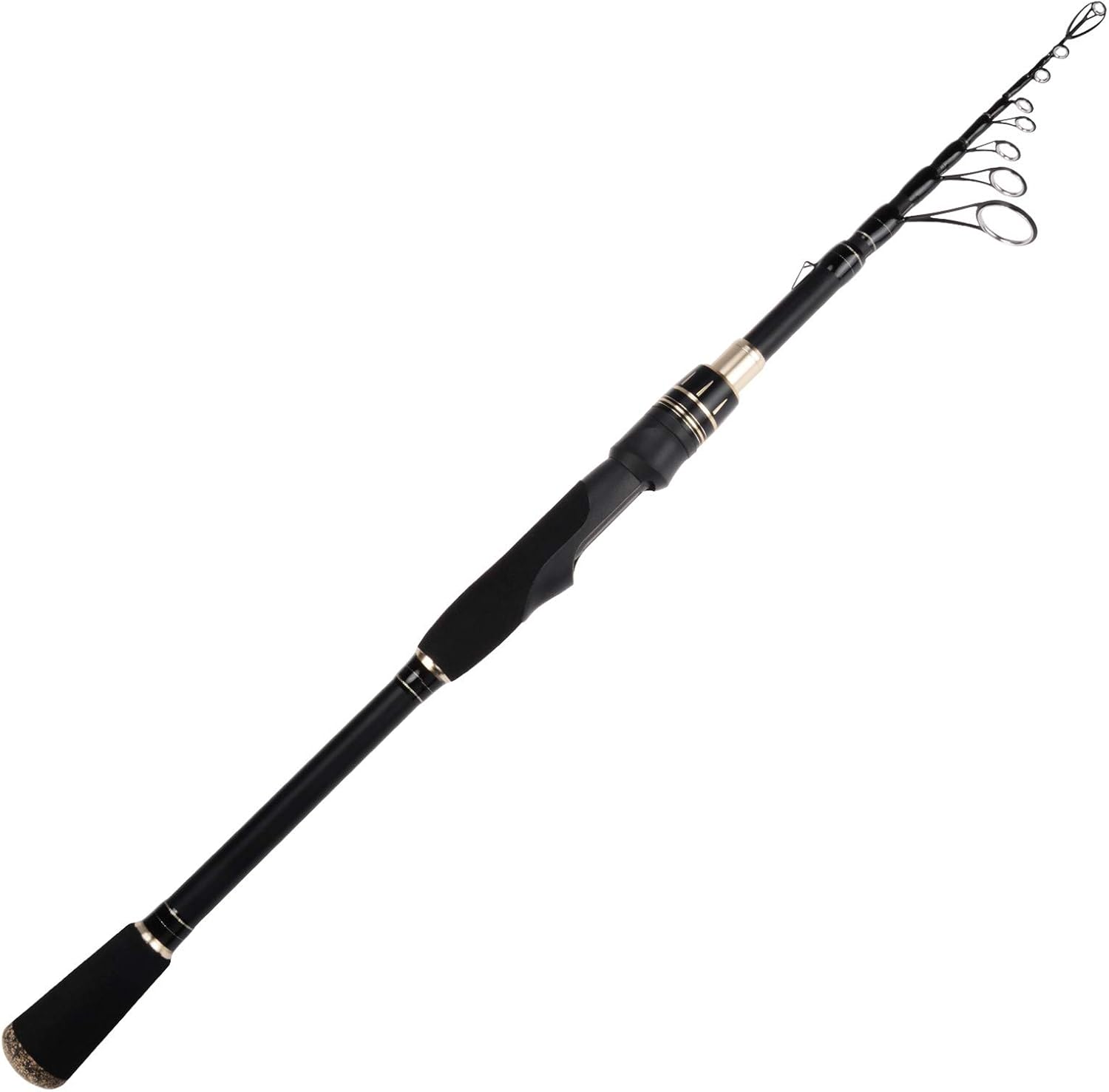 KastKing Blackhawk II Telescopic Fishing Rod - Durable Graphite with Floating Guides