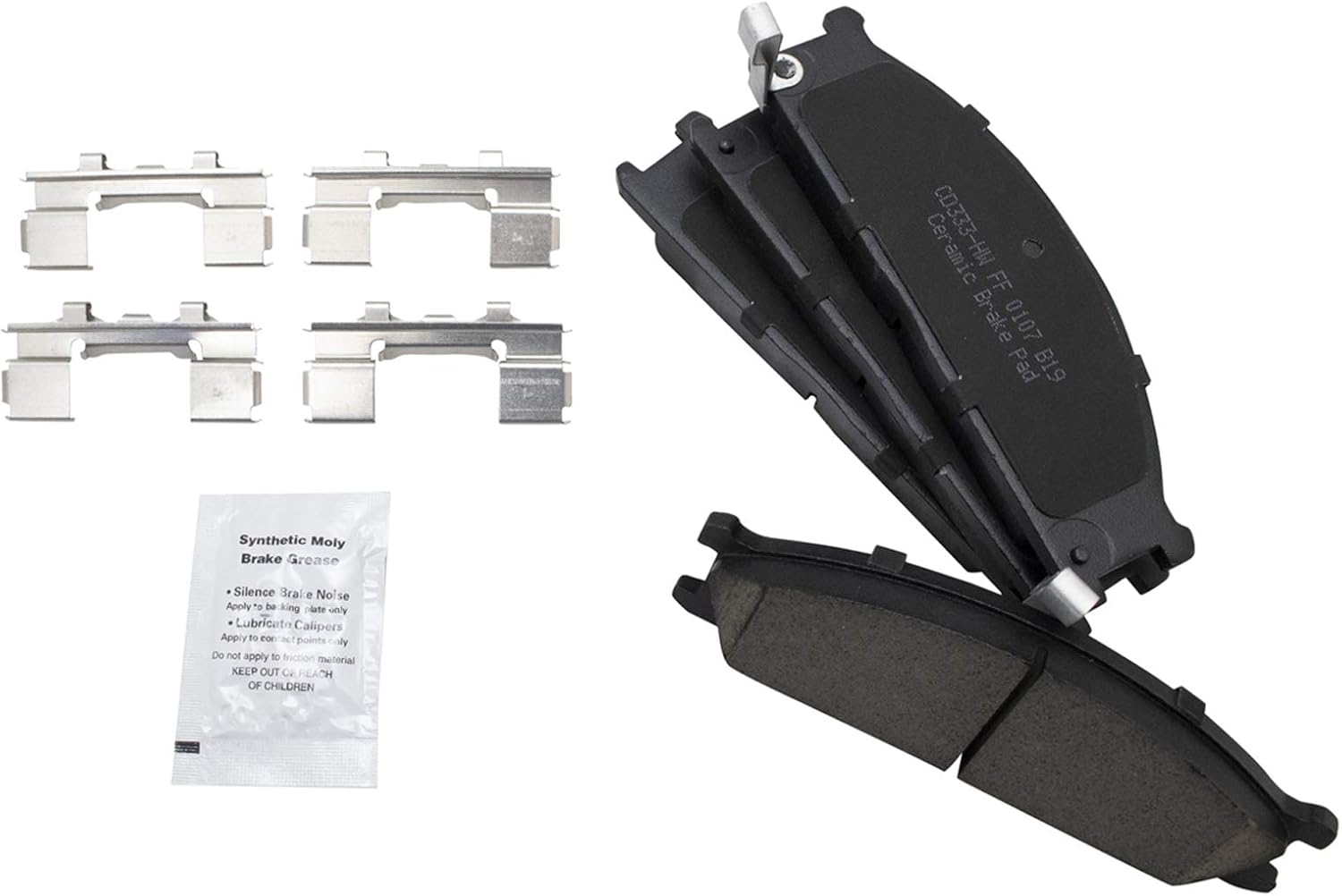 TRQ Front Brake Pads Ceramic for Nissan and Subaru Vehicles