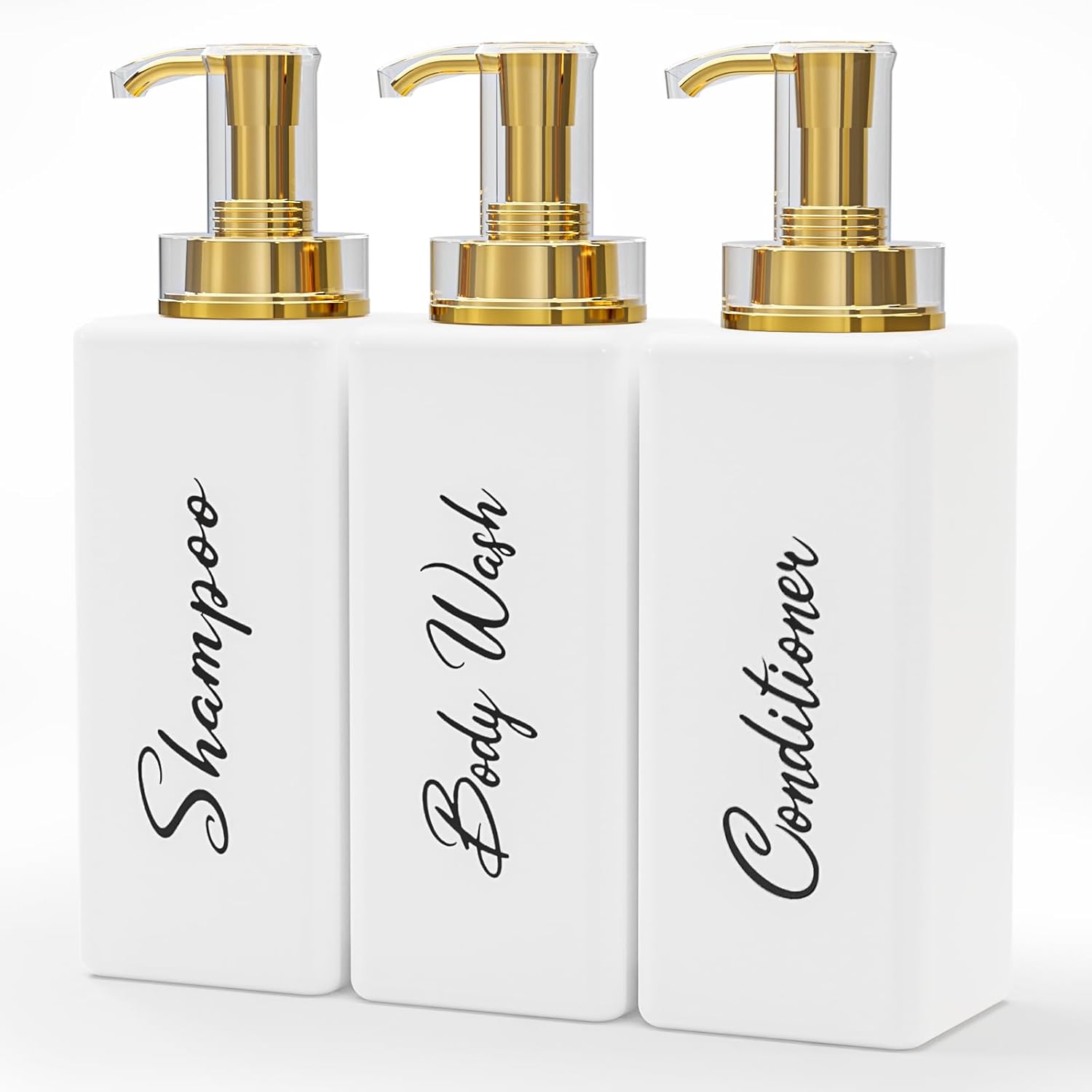 Shiny Gold Shower Dispenser Trio by Akalin
