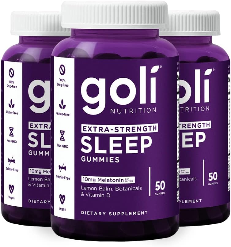 Goli Extra Strength Sleep Gummies 10mg Melatonin for Restful Nights