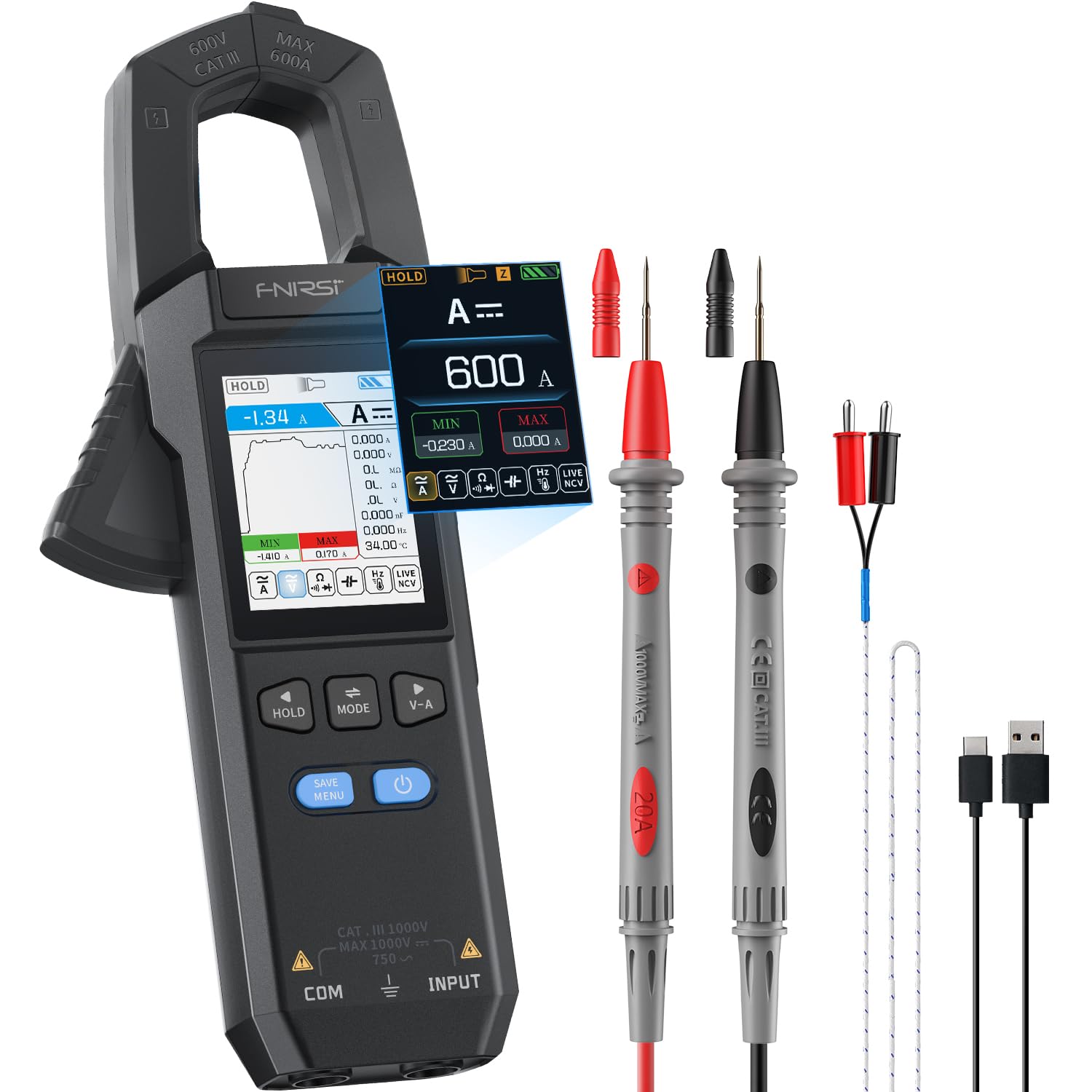 FNIRSI DMC-100 Digital Clamp Meter for Accurate Measurements