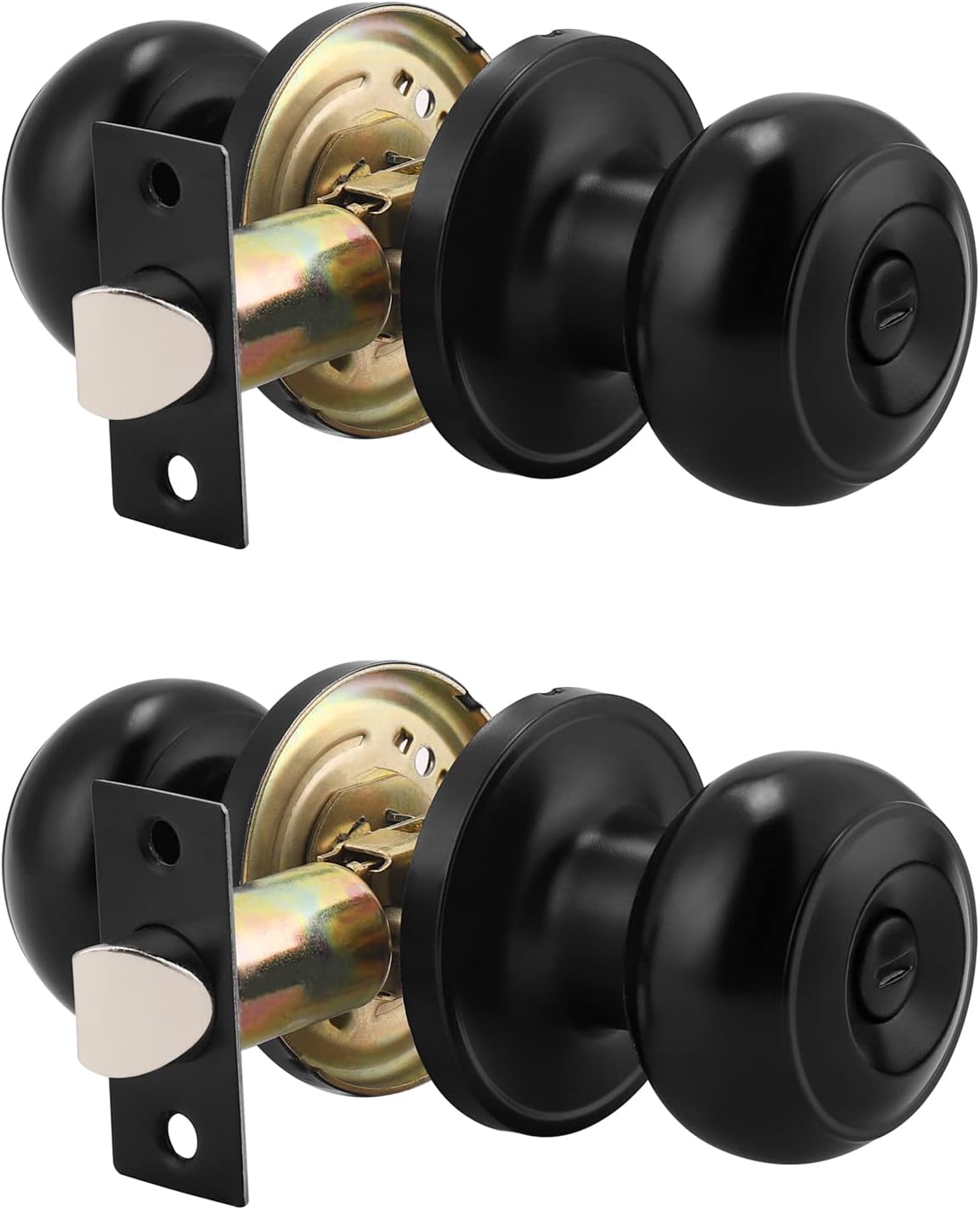 Probrico Round Privacy Door Knob Set for Bedroom and Bathroom