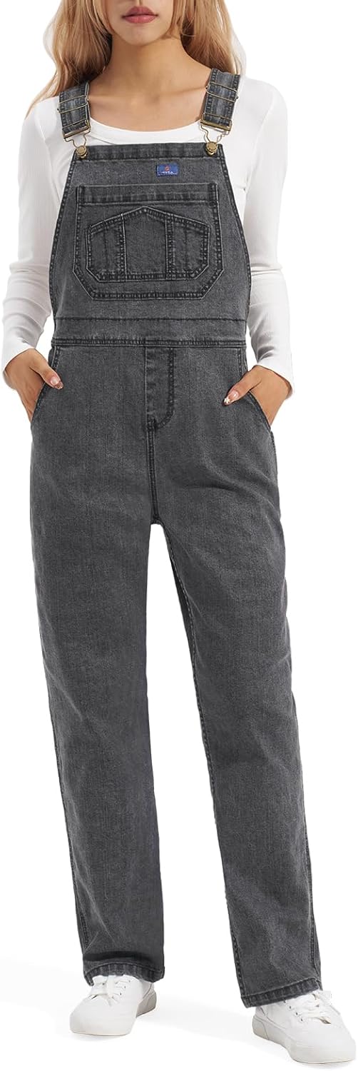 HISEA Stretchy Denim Overalls for Women - Comfy and Stylish