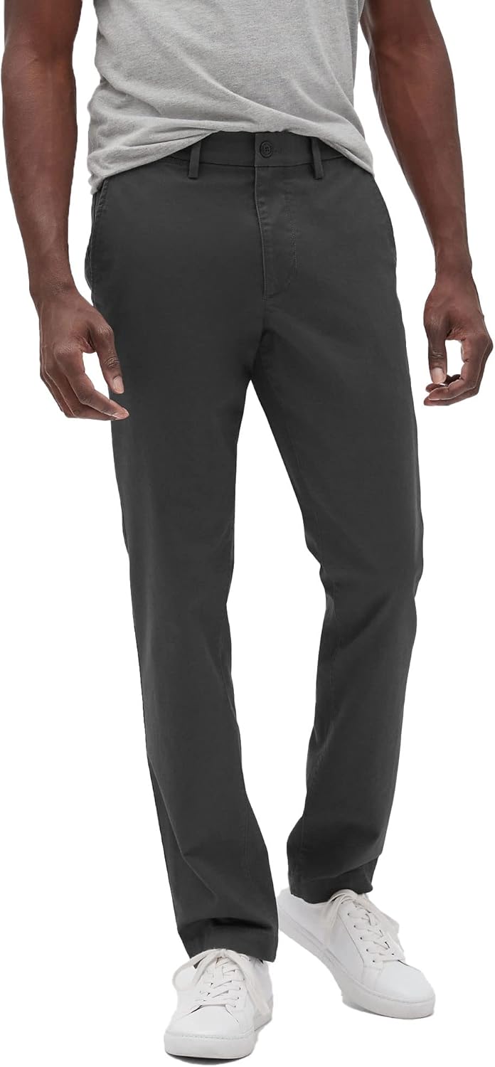 Essential Slim Fit Khaki Chino Pants for Men - Comfortable Style