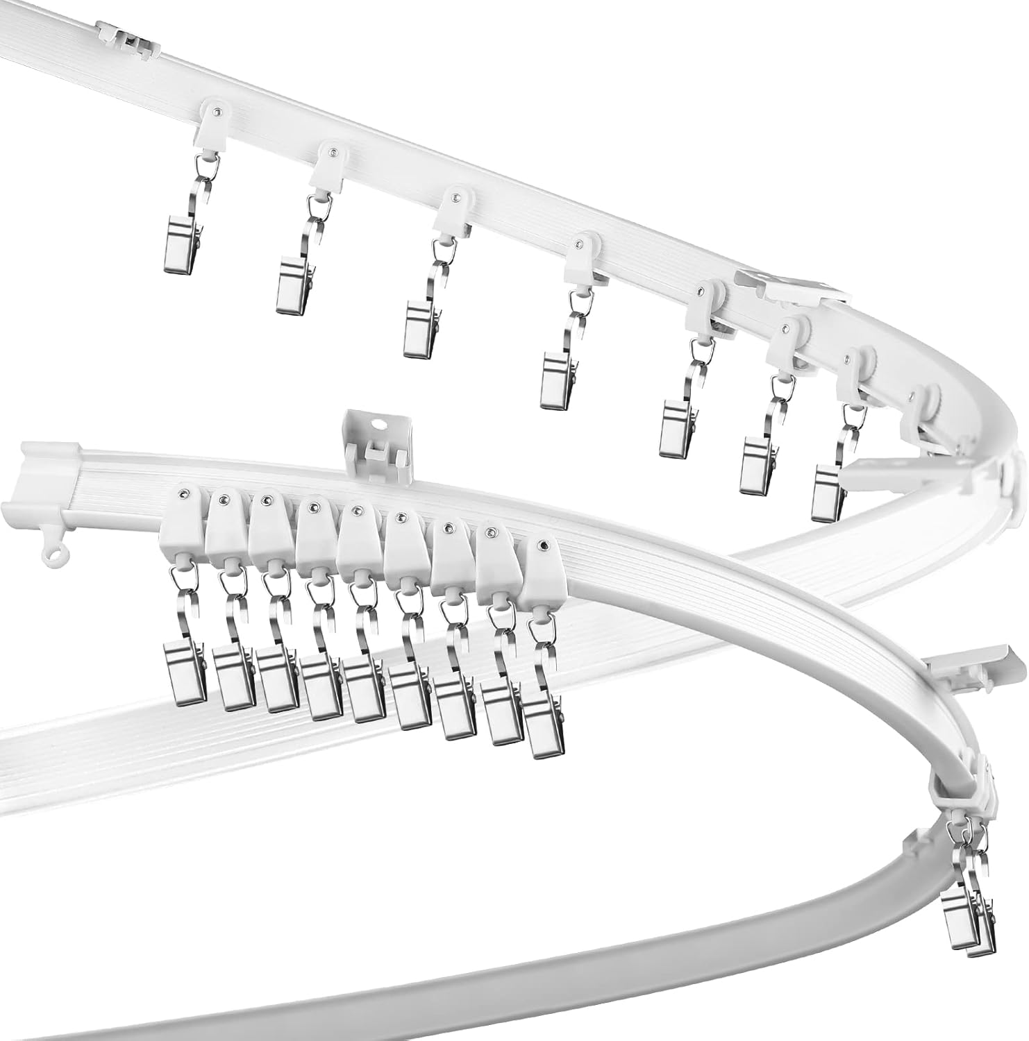 Curved Ceiling Track for Flexible Curtains - Fubeasi