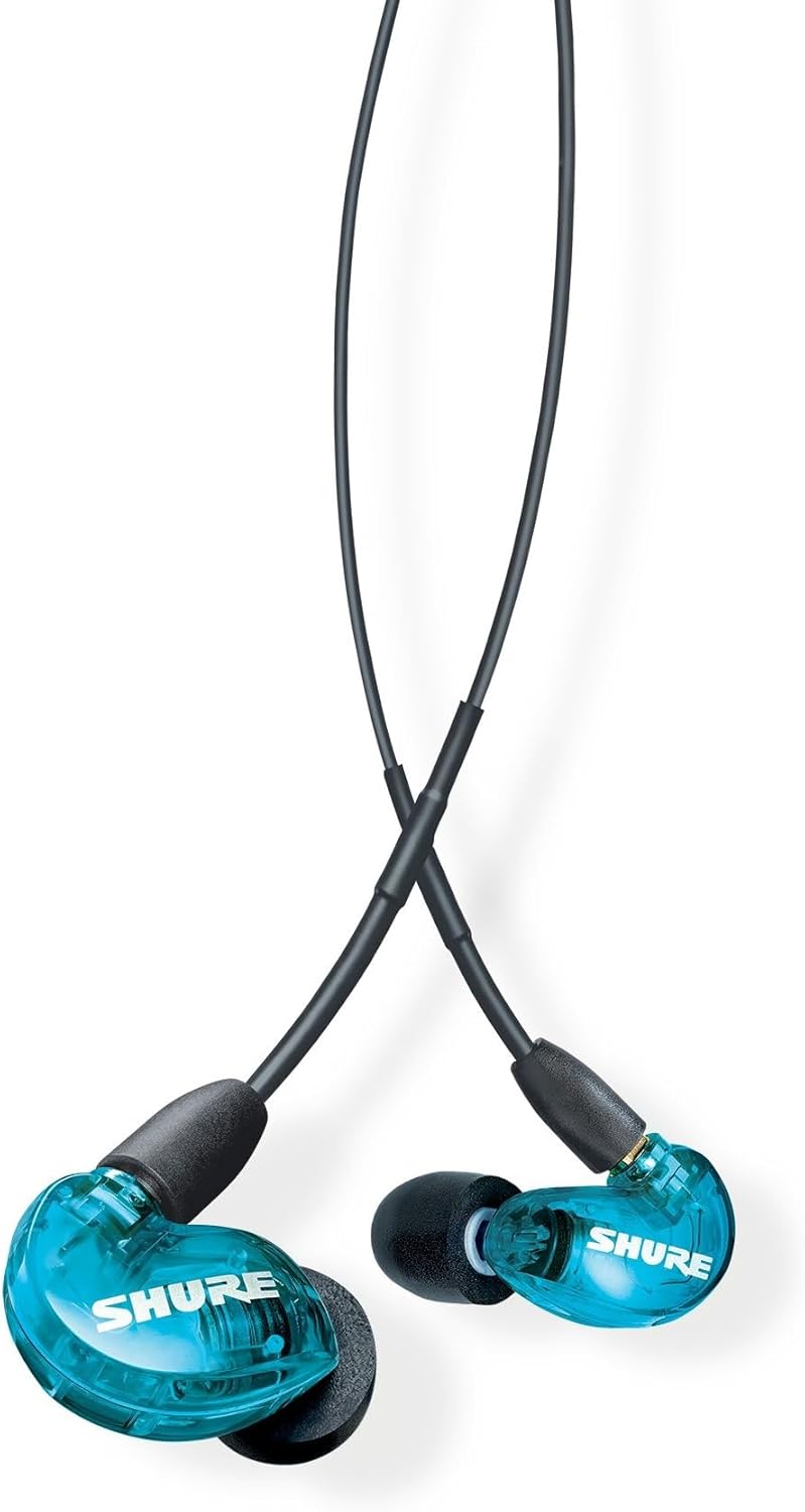 Shure SE215SPE Blue Sound Isolating Earphones for Musicians
