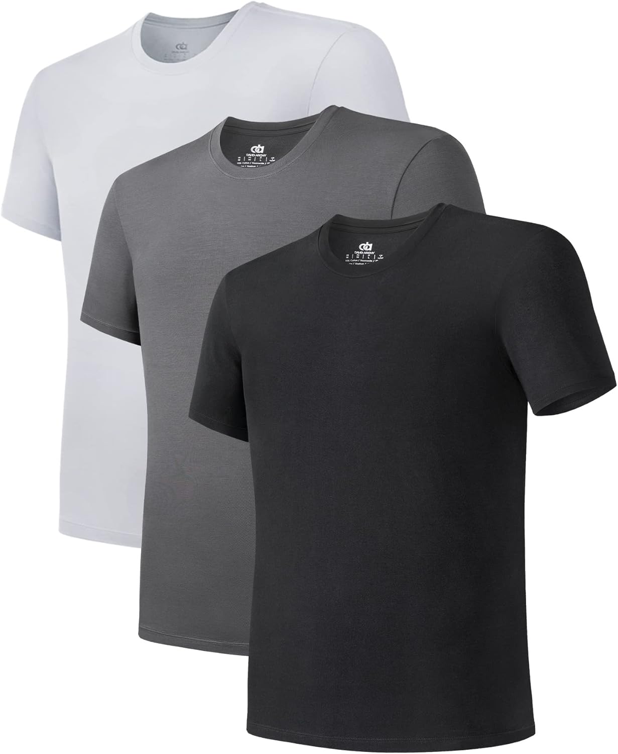 Bamboo Rayon Moisture-Wicking Crewneck Undershirts for Men