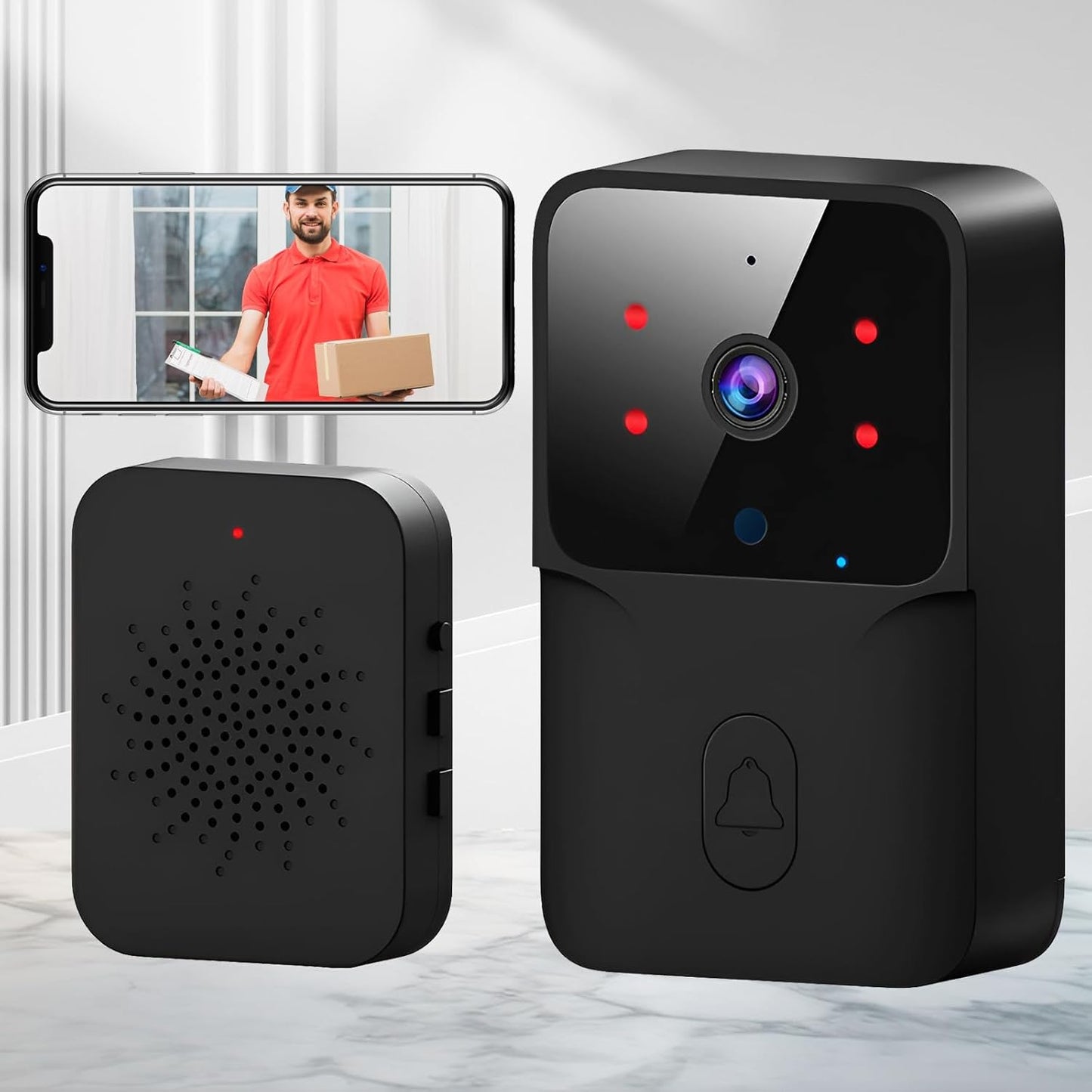 Wireless Video Doorbell with Night Vision & Cloud Storage