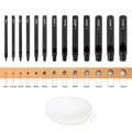 OWDEN Professional 13 Pc Leather Hole Punch Set 1-12mm - Slim