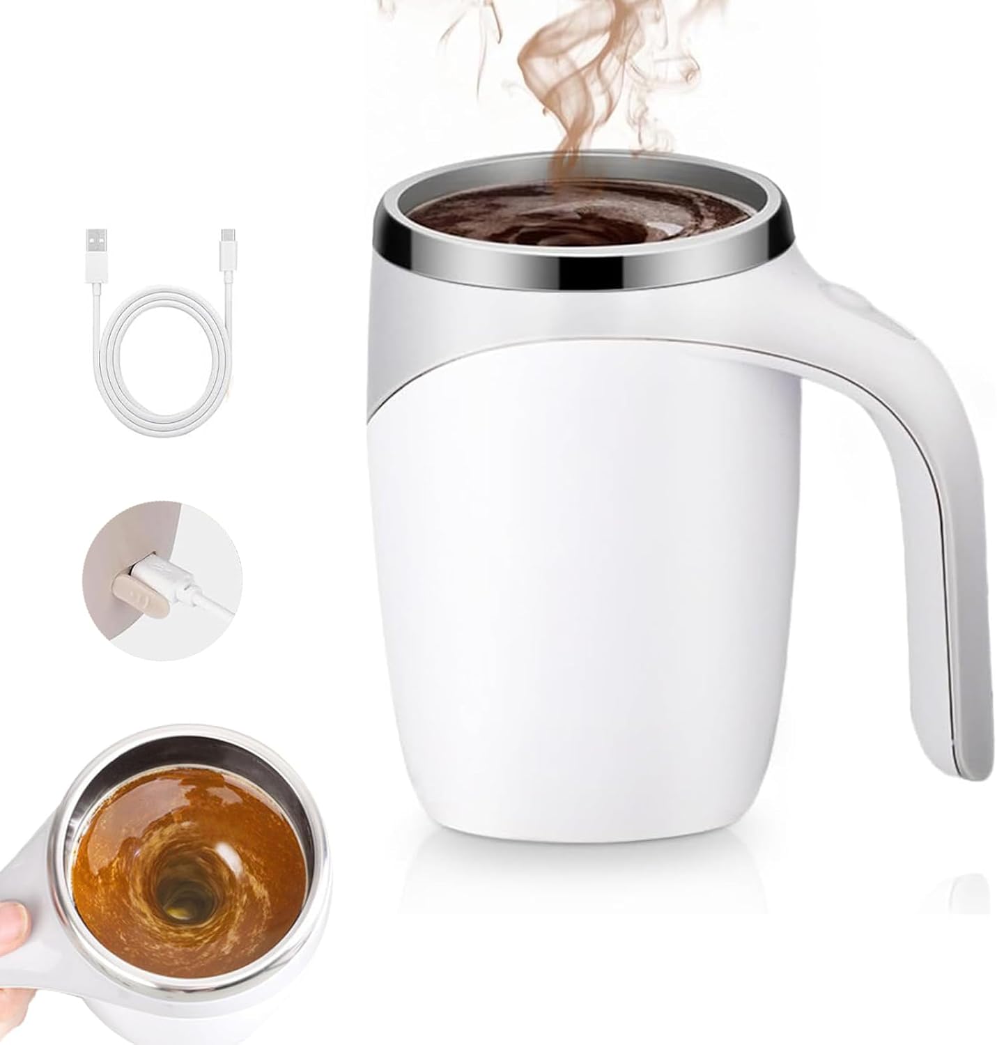 Self-Stirring Magnetic Coffee Mug