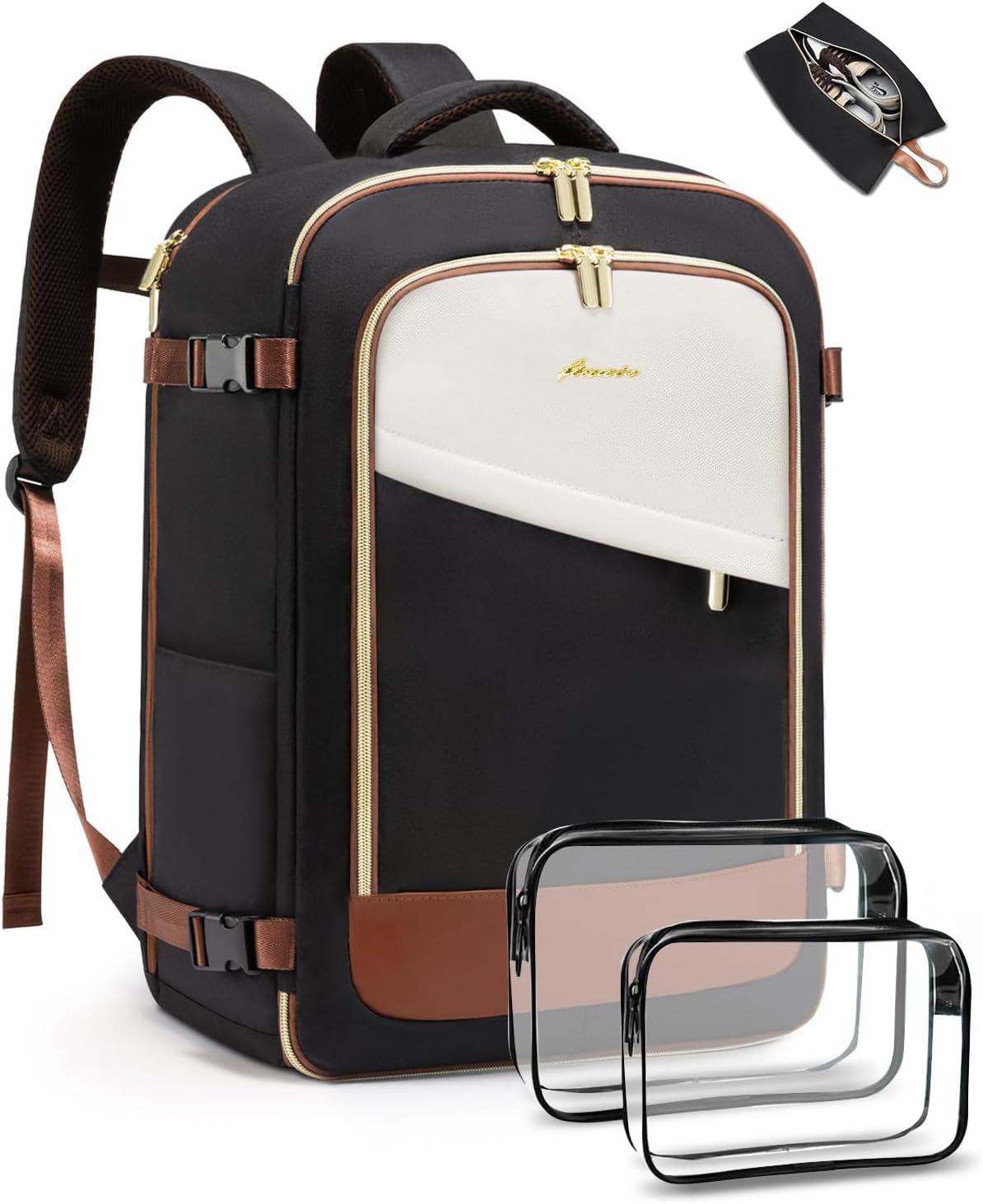 Large Travel Backpack for Women: 40L Carry On for 17 Inch Laptops