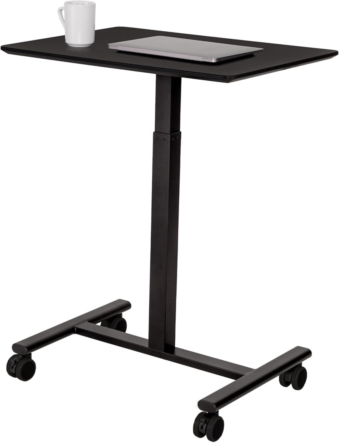 Seville Classics Airlift Laptop Stand - Adjustable, Mobile Workstation