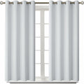 Room Darkening Curtains 52 x 54 in Greyish White - Thermal Blackout
