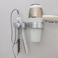 Hair Dryer Holder Wall Mounted Stainless Steel - 3-in-1 Space Saver