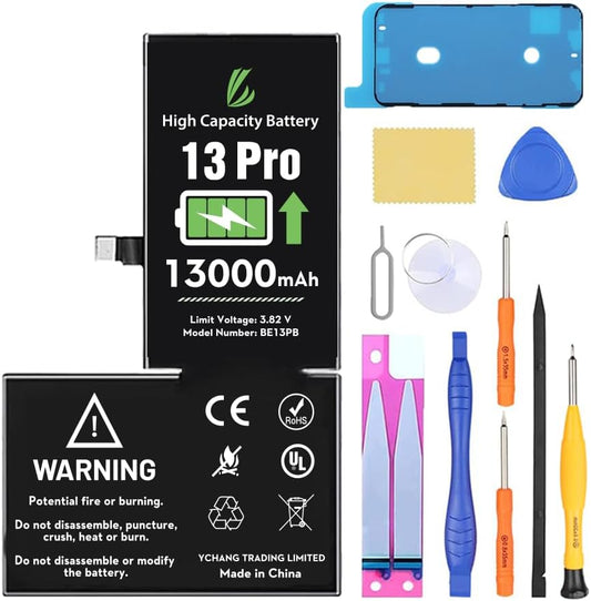 LL TRADER Battery for iPhone 13 Pro 13000 mAh High Capacity