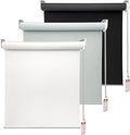 100% Blackout Roller Shades White 31in x 72in - Thermal Privacy Blind