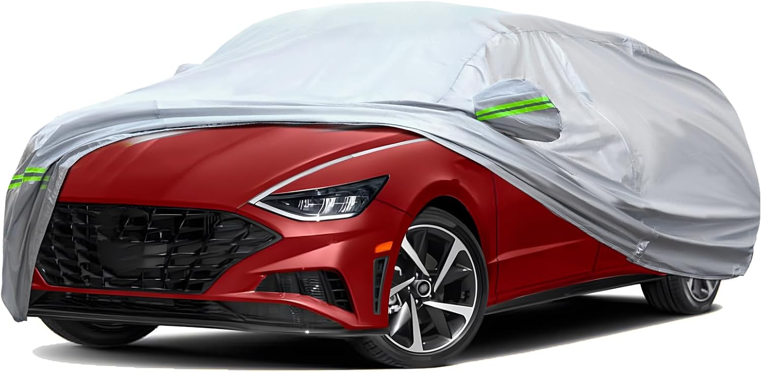 TUCAREST 6-Layers Premium Full Car Cover for Sedan Protection