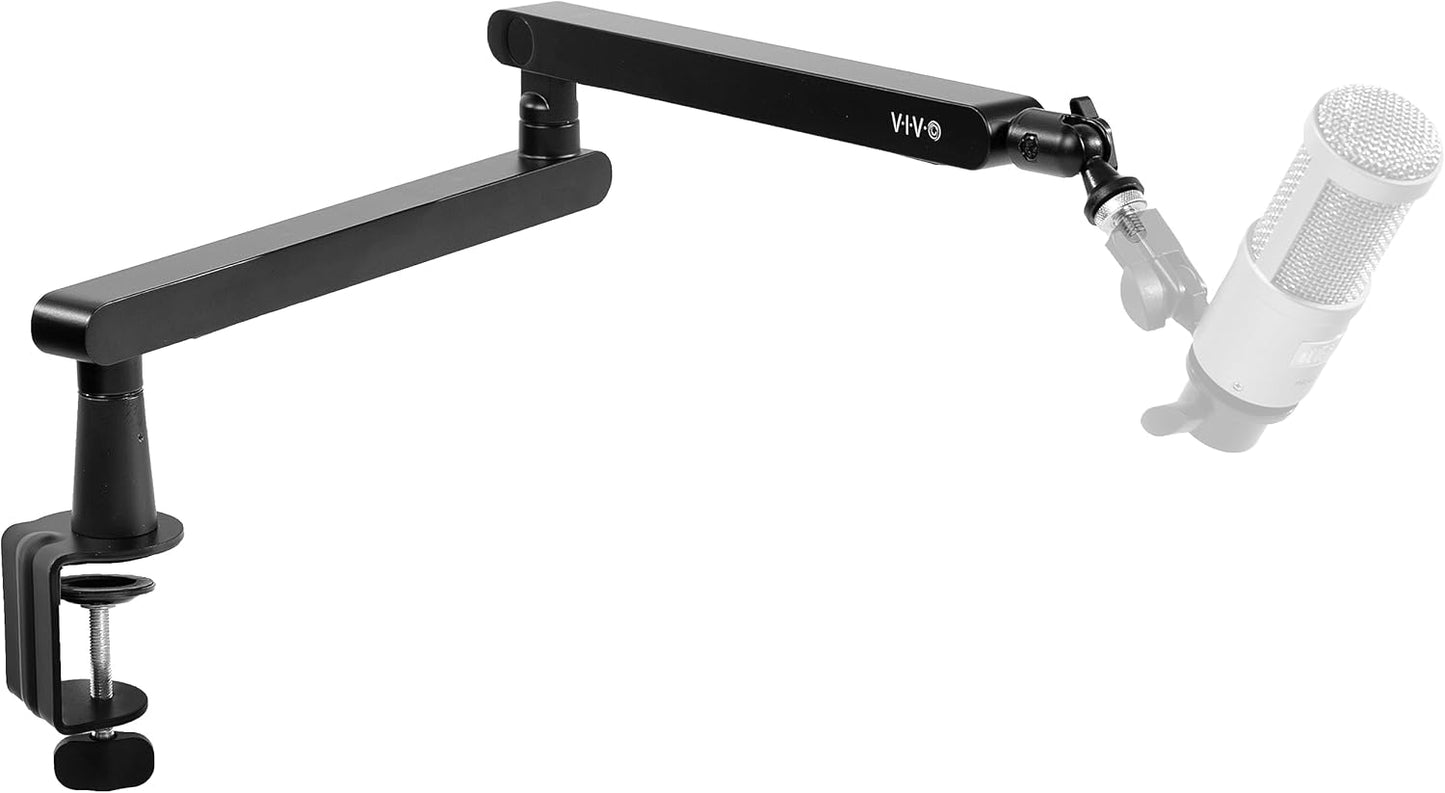 VIVO Low Profile Microphone Boom Arm Stand for Broadcasts