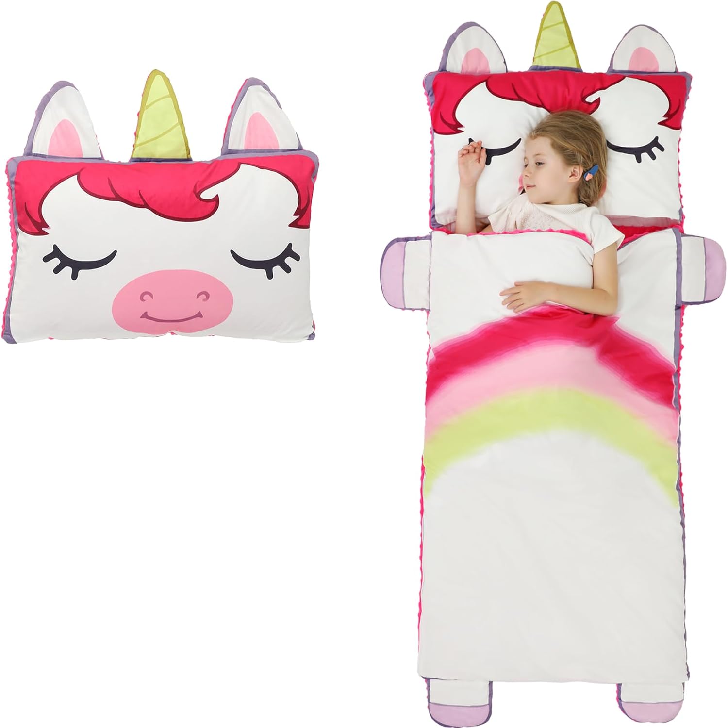 Wizland Sleeping Bag for Kids - Cozy Flannel Nap Mat for All