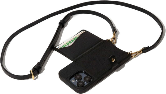 Mila Crossbody Wallet Phone Case for iPhone 16 Pro Max - Black