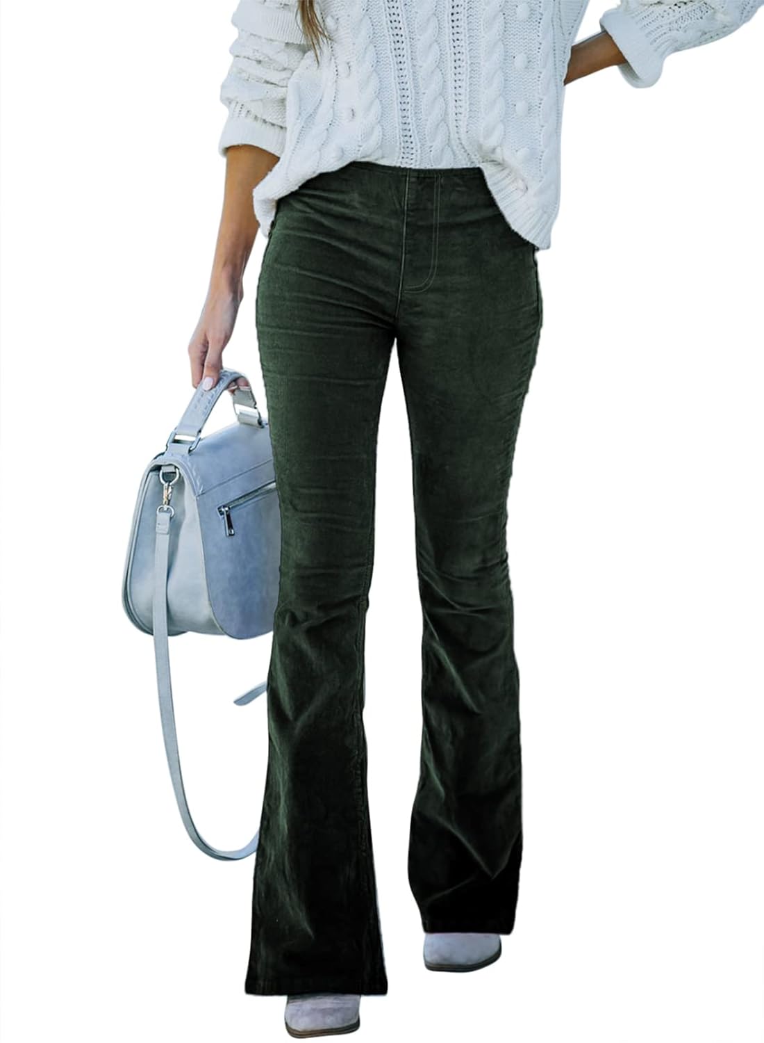 Sidefeel Women's Corduroy Flare Pants for Stylish Autumn Wear