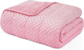 L'AGRATY Weighted Blanket 15lbs Minky Dots for Comfort