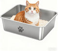 Stainless Steel Cat Litter Box for Easy Cleaning and Durability