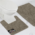 GORILLA GRIP Bathroom Rug Set, Soft Chenille 2 Piece - Absorbent Latte