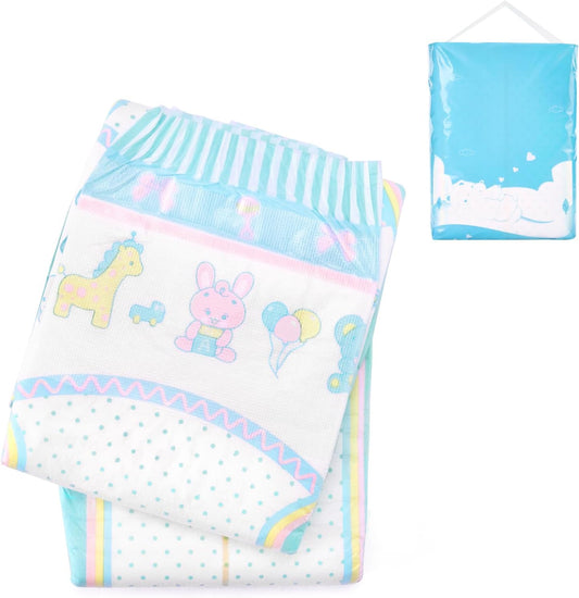 Littleforbig Adult Printed Diaper Set - Adjustable Fit for Comfort