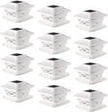 Solar Post Lights Outdoor 12 Pack - 2-Mode LED Post Cap Lights