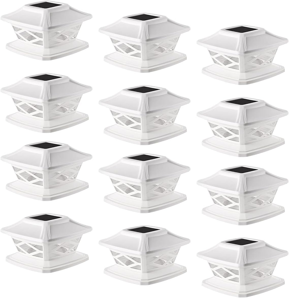 TWINSLUXES Solar Post Lights Outdoor for 3.5x3.5 to 6x6 Posts