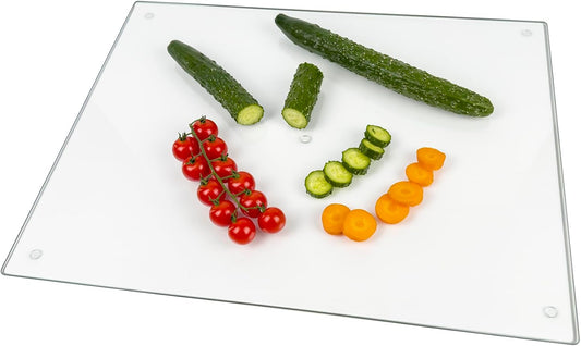 Tempered Glass Cutting Board for Kitchen - Heat Resistant & Safe