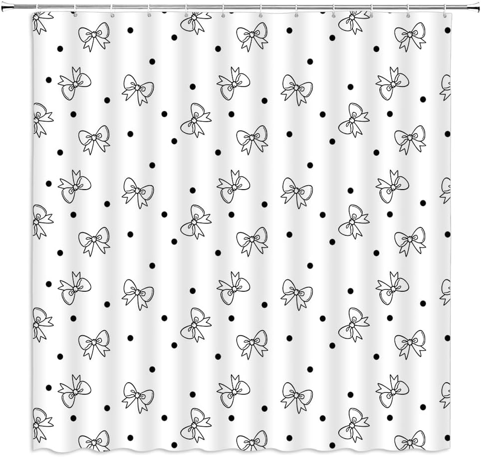 Dreamy Princess Bow Shower Curtain - Feminine Chic 70x70