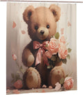 Romantic Pink Rose Shower Curtain - Bath Decor 60x72in