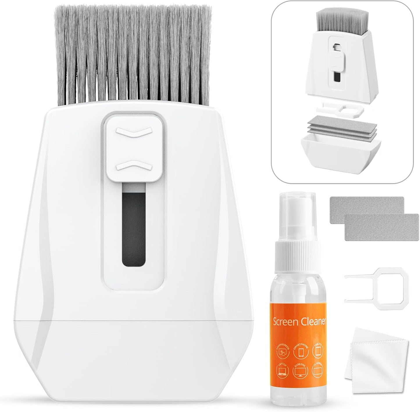 Retractable Brush & Spray Kit for Clean Devices