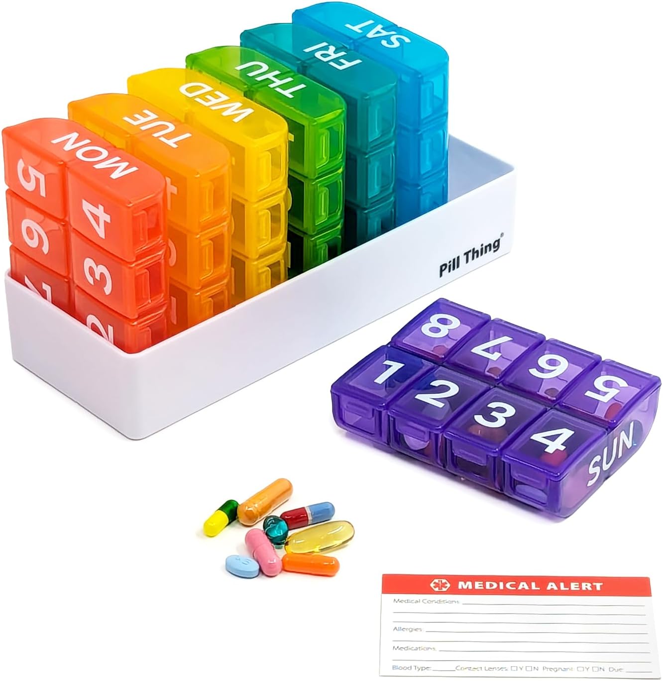 8 Times a Day Large Weekly Pill Organizer for Easy Management