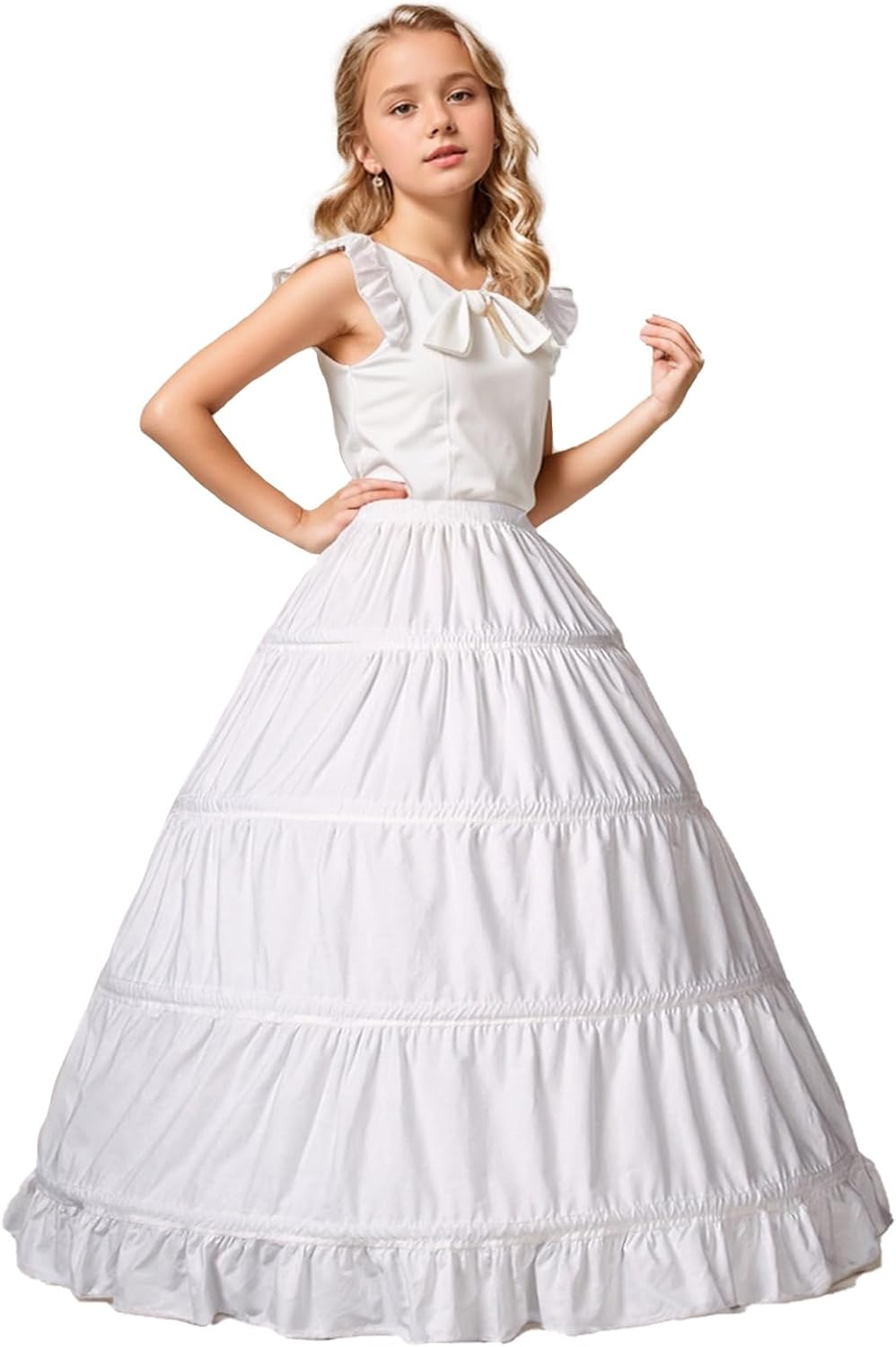 BEAUTELICATE Girls Hoop Petticoat for Kids Flower Dress Slips