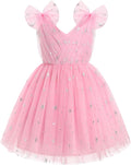 Charming Toddler Girls Dress with Sparkly Butterflies for Events