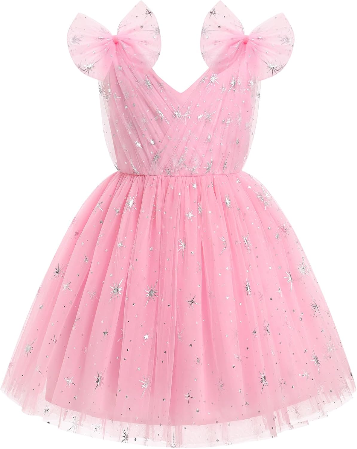 Toddler Girls Butterfly Dress with Sparkle Sequins for Parties
