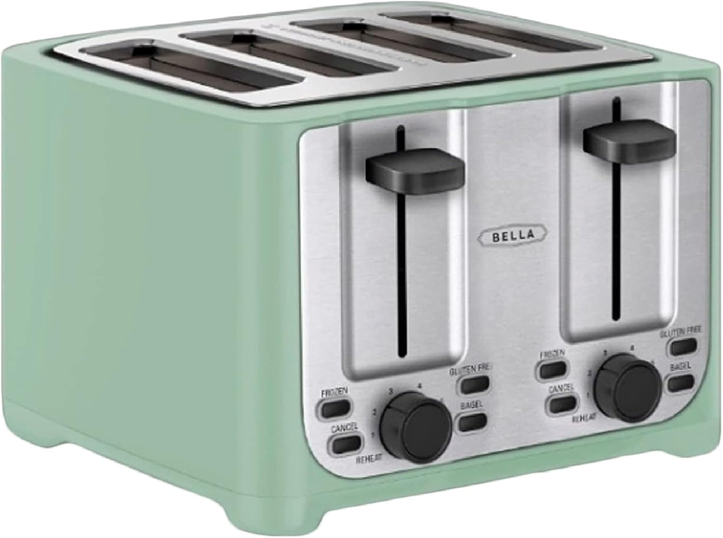 BELLA 4 Slice Toaster with Extra Wide Slots for Perfect Toast