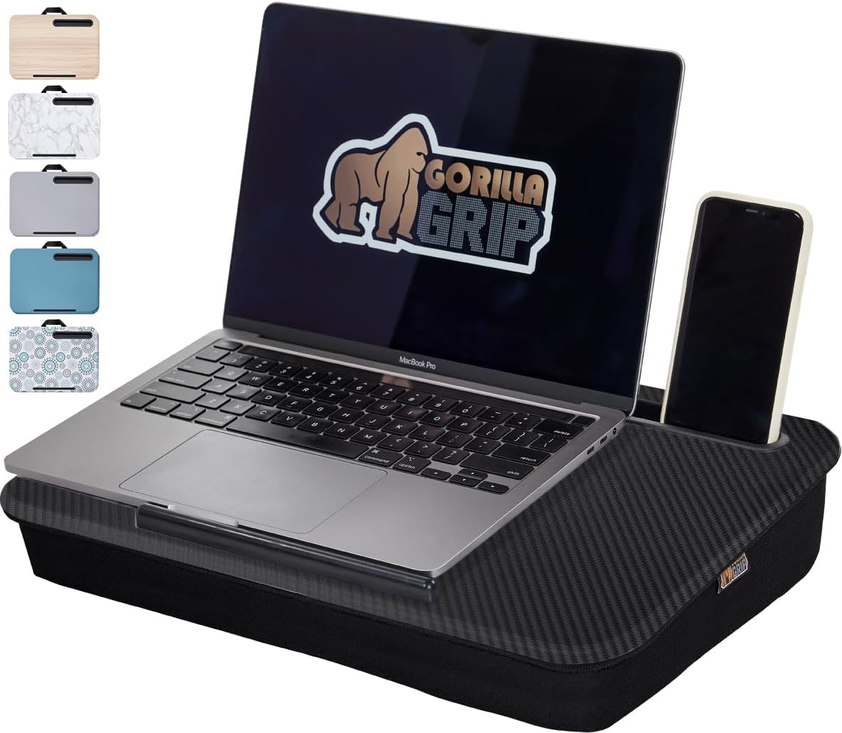GORILLA GRIP Laptop Lap Desk with Phone Holder for Comfort