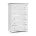 Storkcraft Kenton 5 Drawer Dresser (White) - Nursery Storage